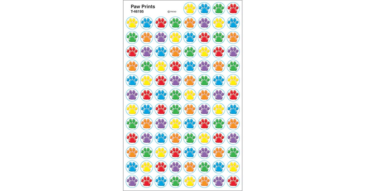 Sticker Paw Prints Stickers MW-12194