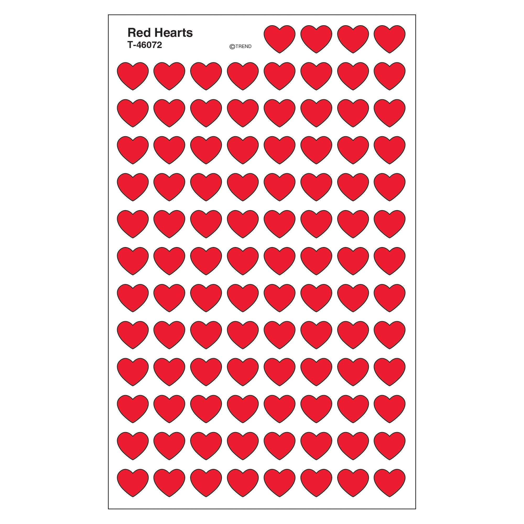 Sticker Red Hearts Super Shape Sticker MW-12195
