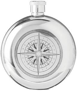 Kikkerland 3-Ounce Compass Canteen Flask Small MW-13098
