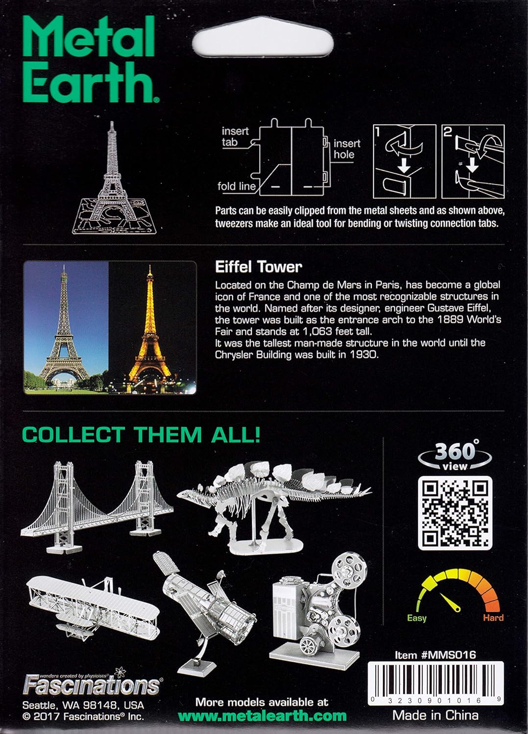 Eiffel Tower Metal Earth Kit MW-13507_5