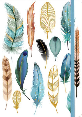 Feathers Guilded Journal from Galison, Illustrated by Berg. Margaret MW-13526_cc08150a-5cb2-4773-b328-1c6cae3cd8a5