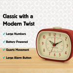 Kikkerland Red Retro Alarm Clock 50 MW-13684_8e45a156-1e55-4f12-9095-a66335928a46