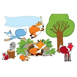 Bulletin Set Payful Foxes Bulletin Set MW-14128_94bc961c-9d20-488c-9166-c507707966ae
