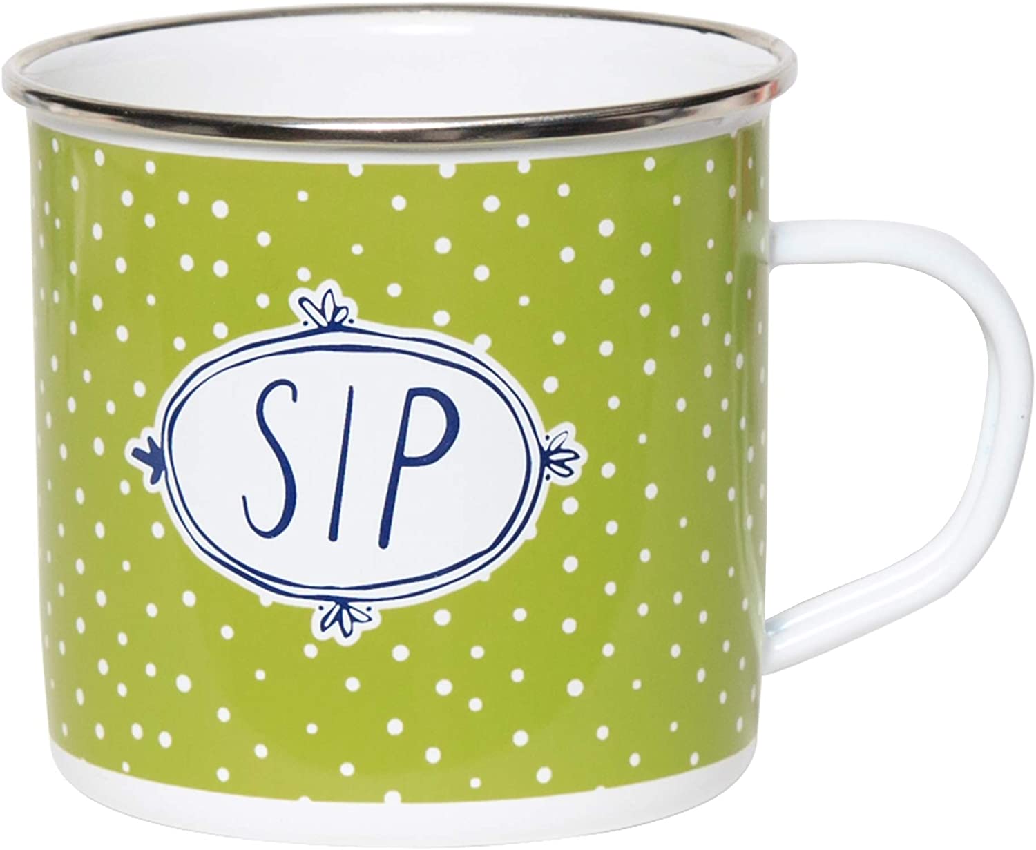 Enamel Mug Sip Polka Dot MW-15683_f7cf140c-2fd3-4f00-ba0d-fd7be47944eb