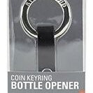 Coin Keyring Bottle Opener With Black Leather MW-16059