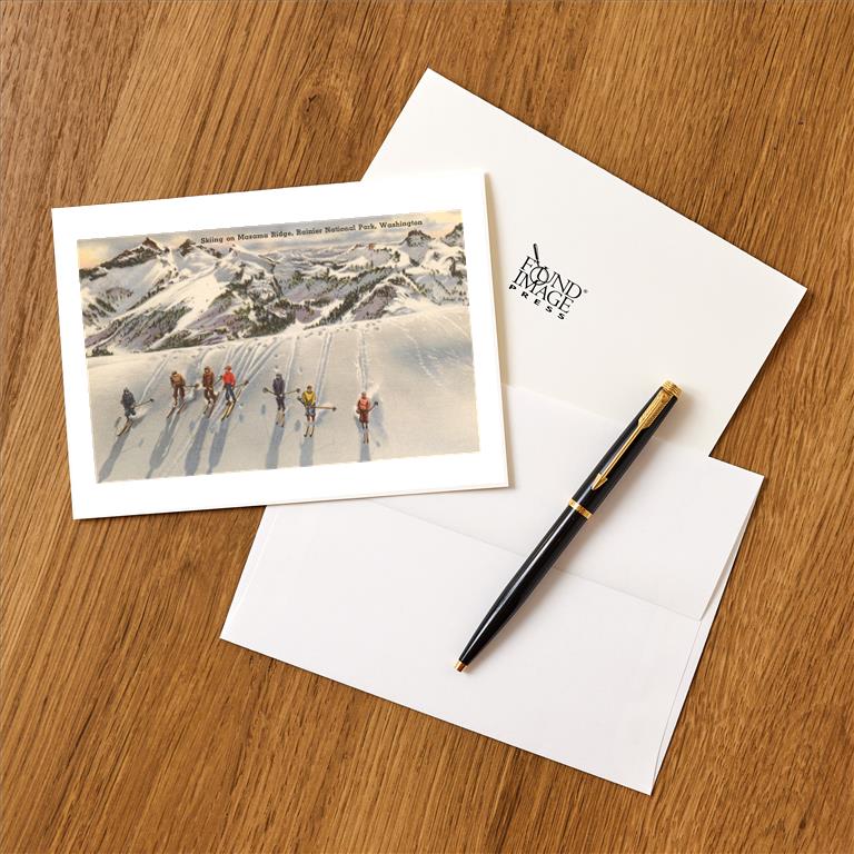 Postcard Skiing Mt Rainier MW-16140