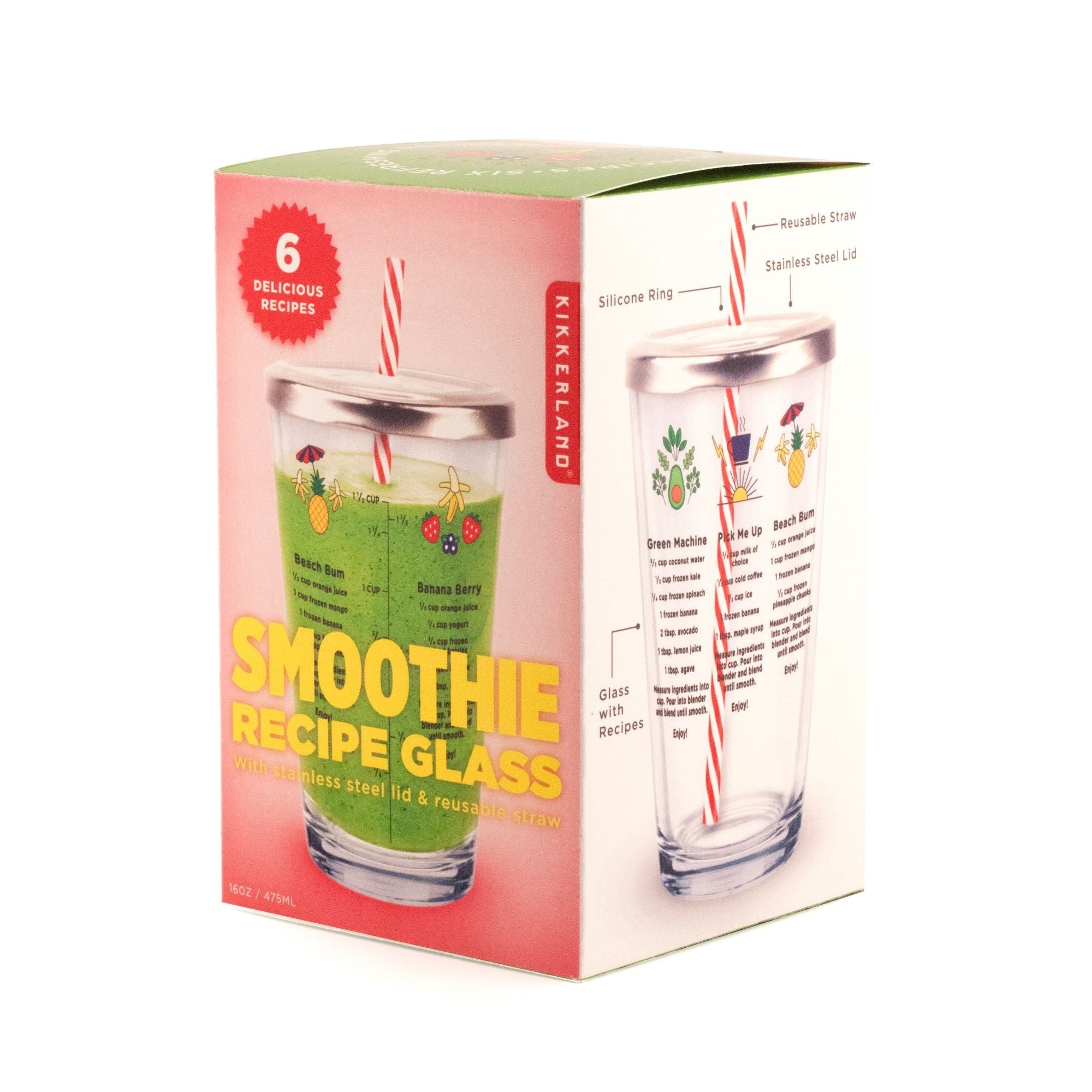 Smoothie Recipe Glass MW-16252
