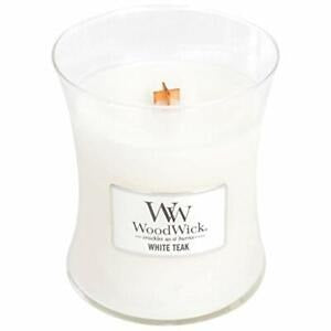 Woodwick - Medium Crackling Candle - White Teak MW-16341