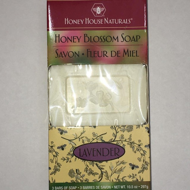 Honey House Honey Blossom Soap 3.5 Oz. Set Of 3 - Lavender MW-16944