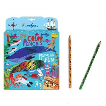 Eeboo 24Ct Colored Pencils In The Sea MW-17326