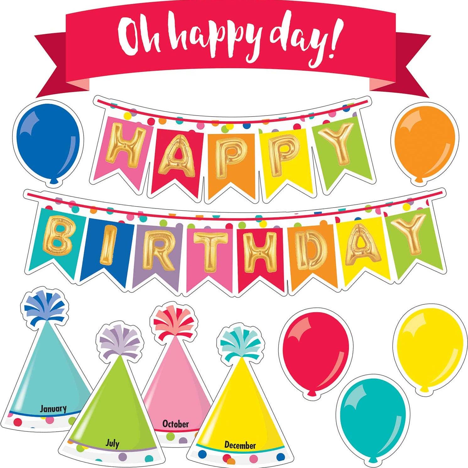 Bulletin Set Happy Birthday Mini Bulletin Board Set MW-17442