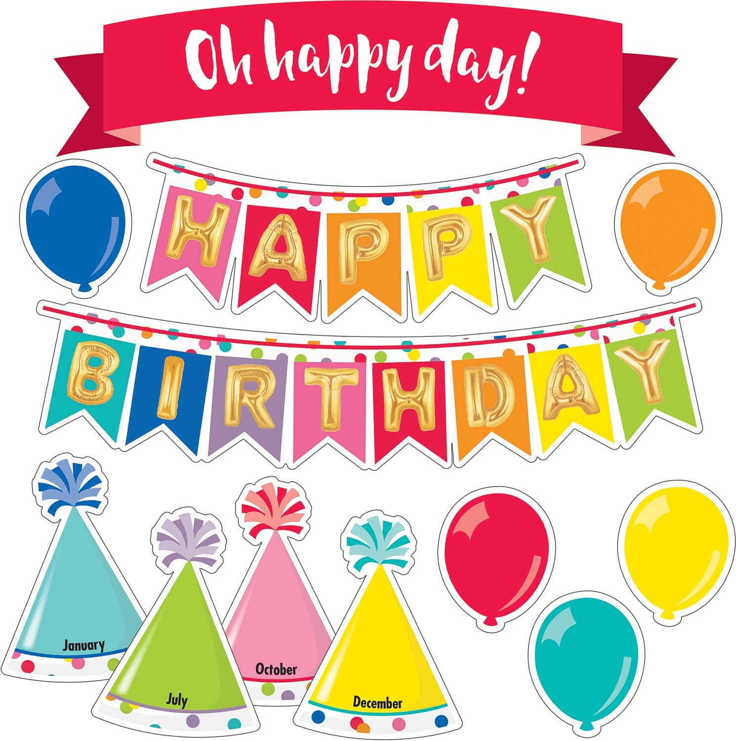 Bulletin Set Happy Birthday Mini Bulletin Board Set MW-17442