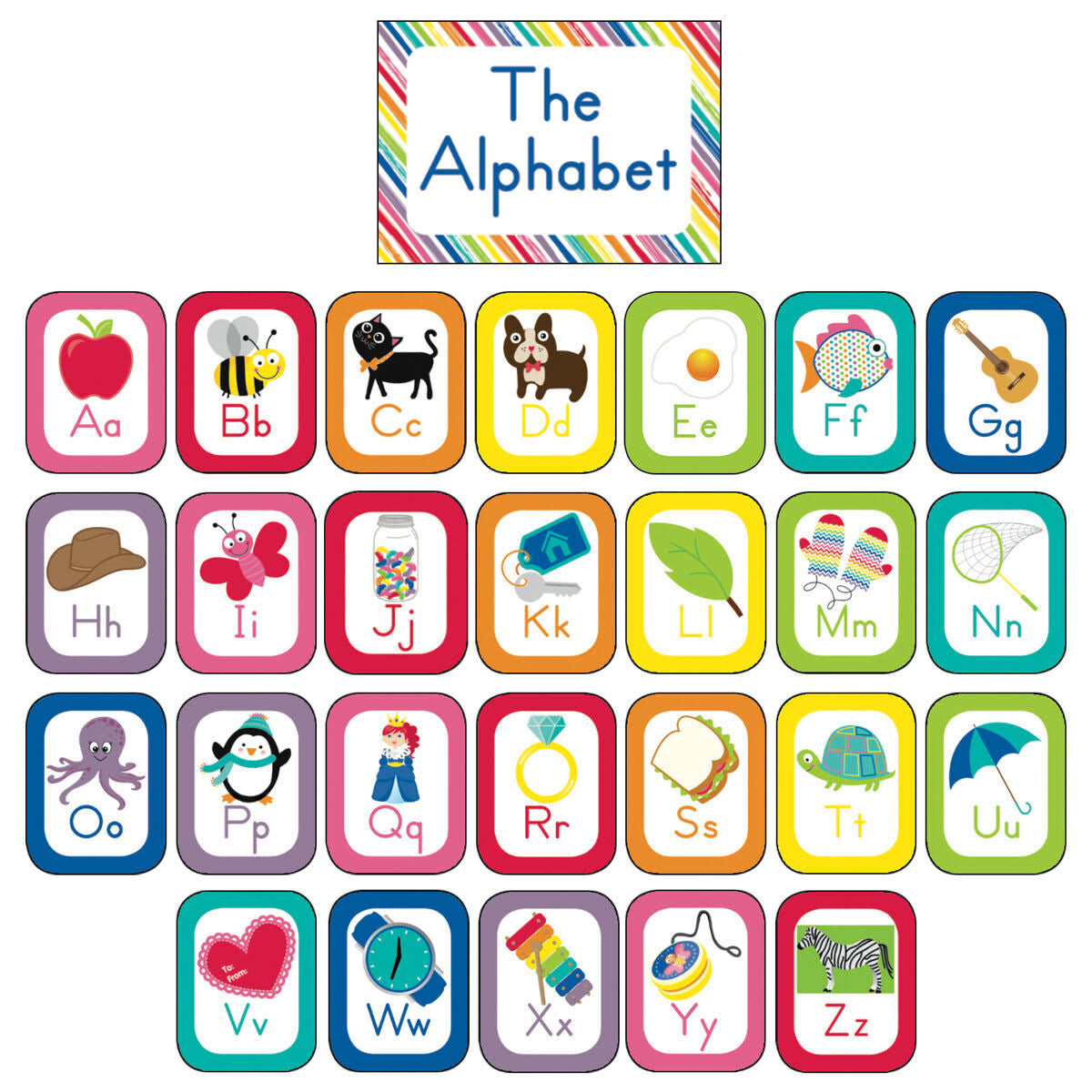 Bulletin Set Alphabet Cards Bb MW-17443