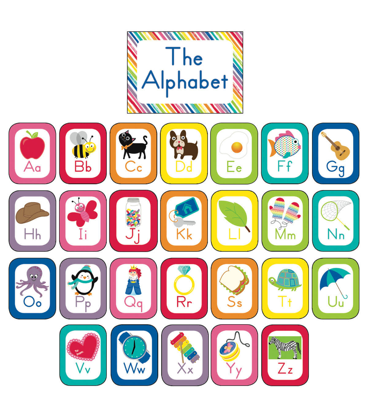 Bulletin Set Alphabet Cards Bb MW-17443