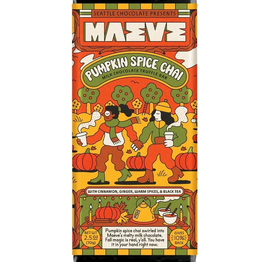 Maeve Pumpkin Spice Chai Truffle Bar - 2.5 oz MW-17626_41c72482-6031-4188-89a7-44ee721d6848