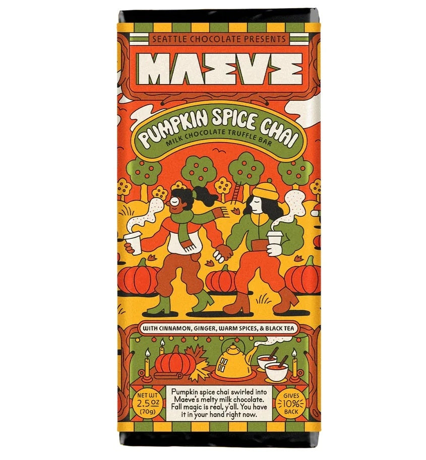 Maeve Pumpkin Spice Chai Truffle Bar - 2.5 oz MW-17626_41c72482-6031-4188-89a7-44ee721d6848