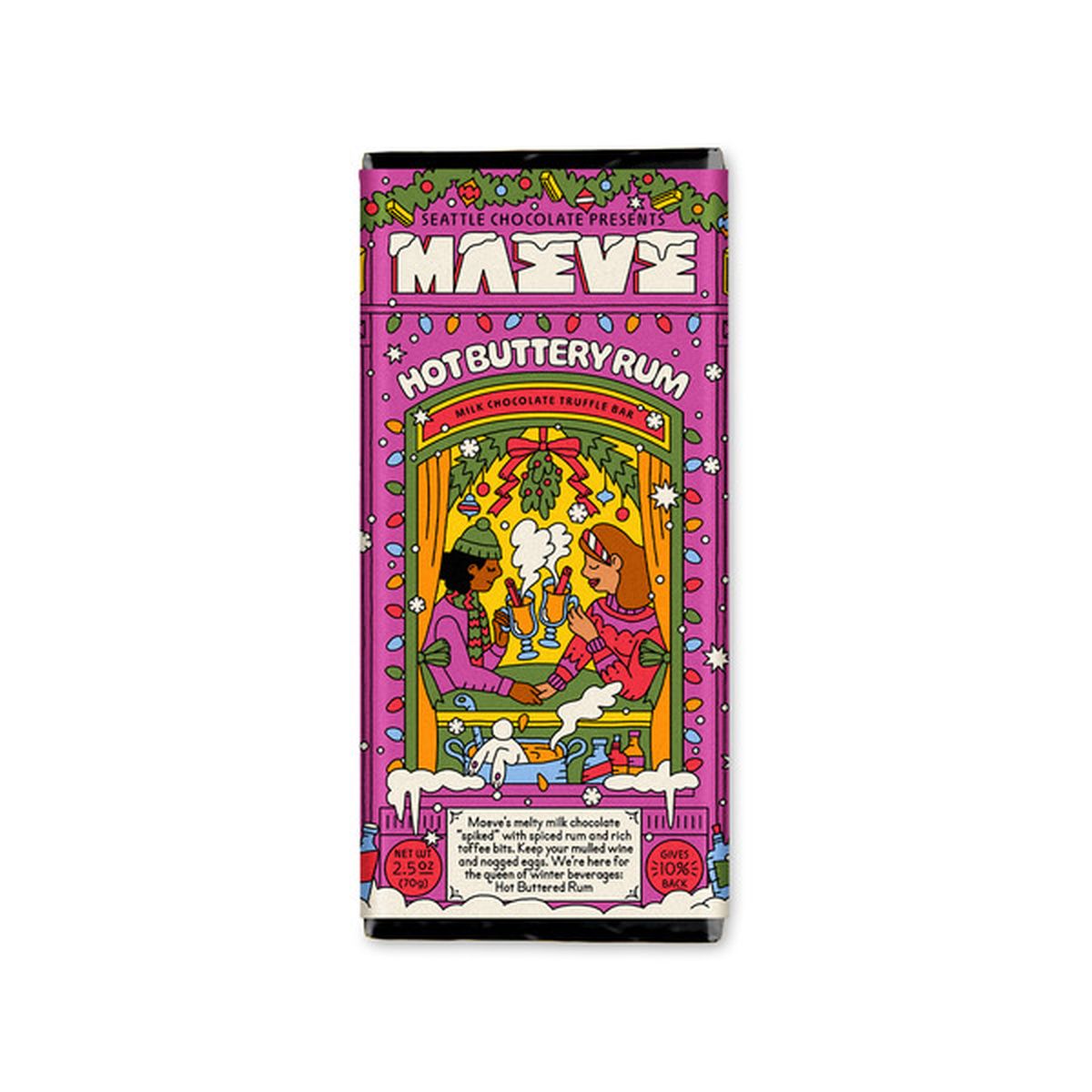 Maeve Hot Buttered Rum Truffle Bar - 2.5 oz MW-17630_c8e1b383-2347-4150-a815-0442cbbdba5e