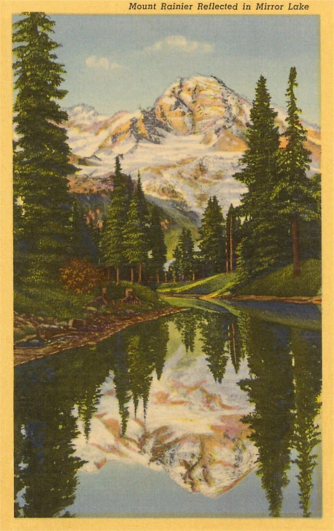 Postcard Mt Rainier MW-17752