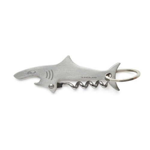Metal Shark Wine Bottle Opener Key Ring MW-17892