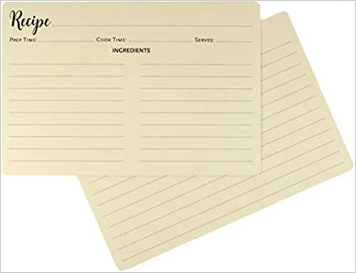 Premium Recipe Cards - Set of 50 (4 x 6 inches, double-sided, rounded corners) MW-18087