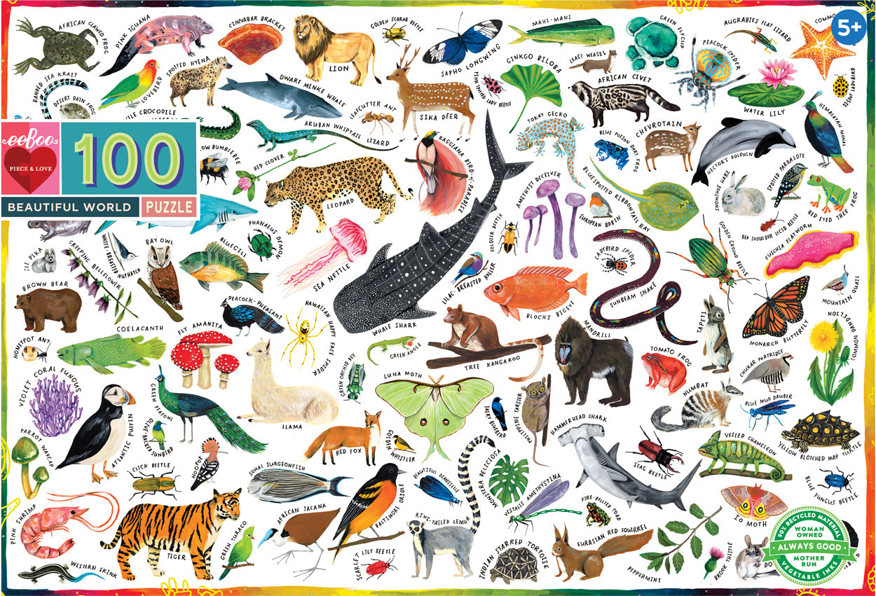Animal World 100Pc Puzzle MW-18365
