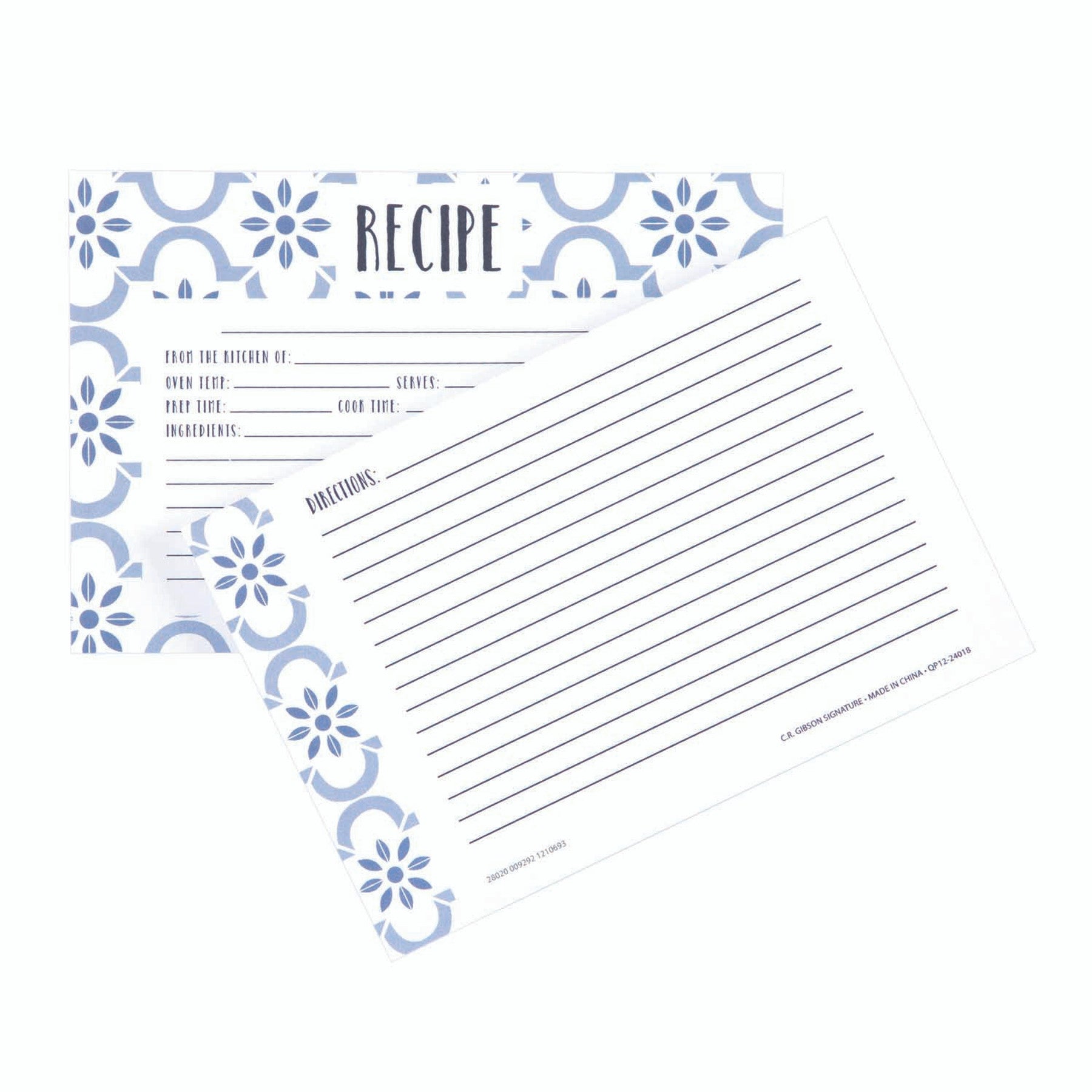 True Blue Recipe Cards MW-18474