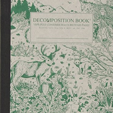 Spirit Animal Decomposition Book: College-Ruled Composition Notebook With 100% MW-18521