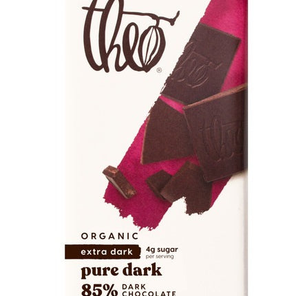 Theo 85% Pure Dark Chocolate Bar 85G MW-18697