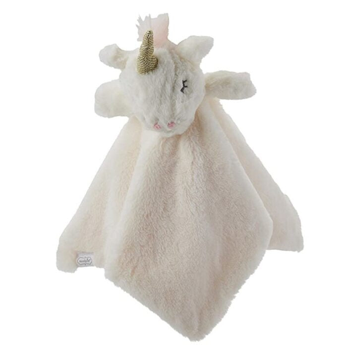 Unicorn Plush Woobie, White, Pink,”11?” X 6?”” MW-18770