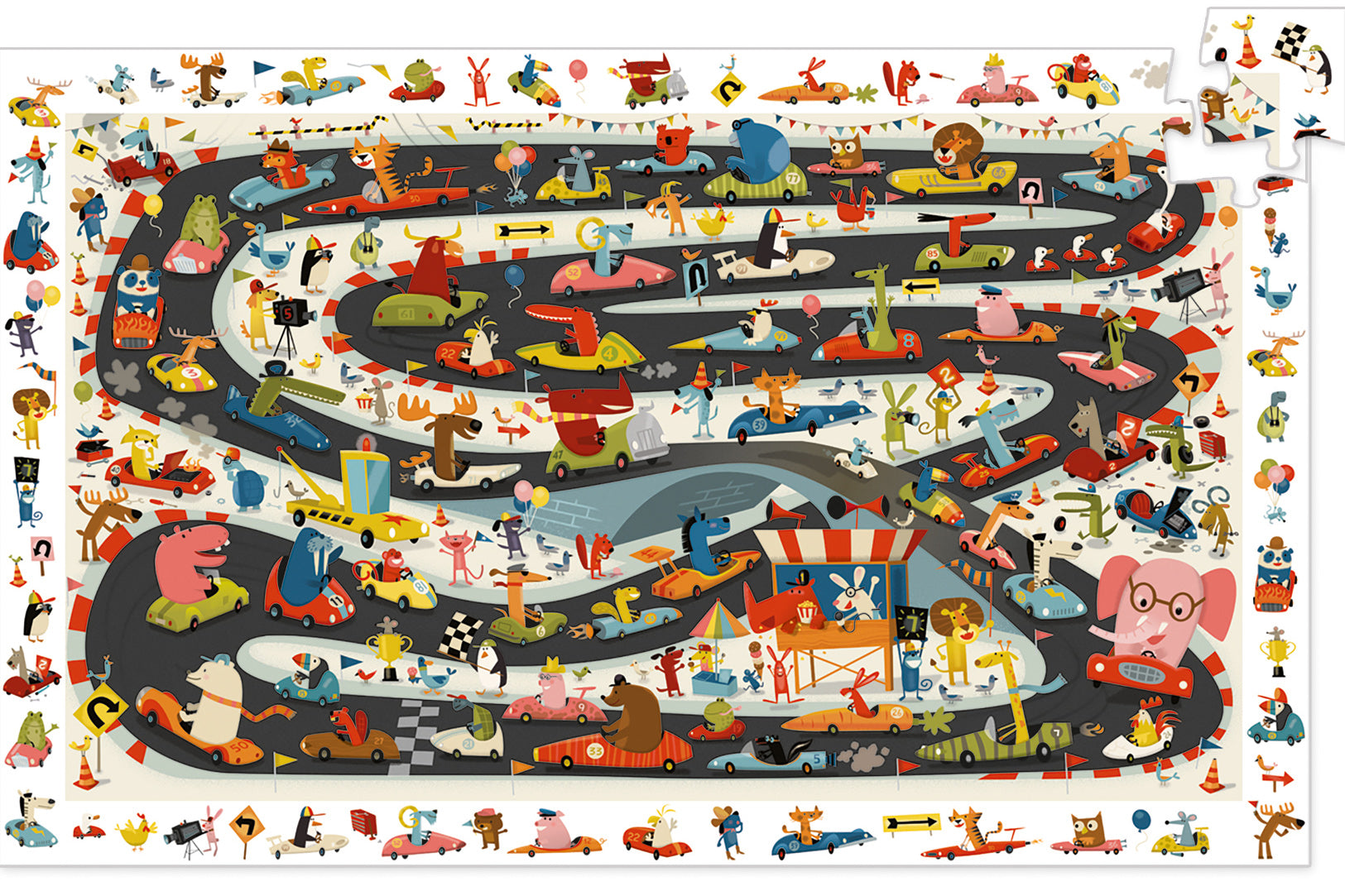 Automobile Rally Observation Puzzle 54 Pc - Djeco MW-18896