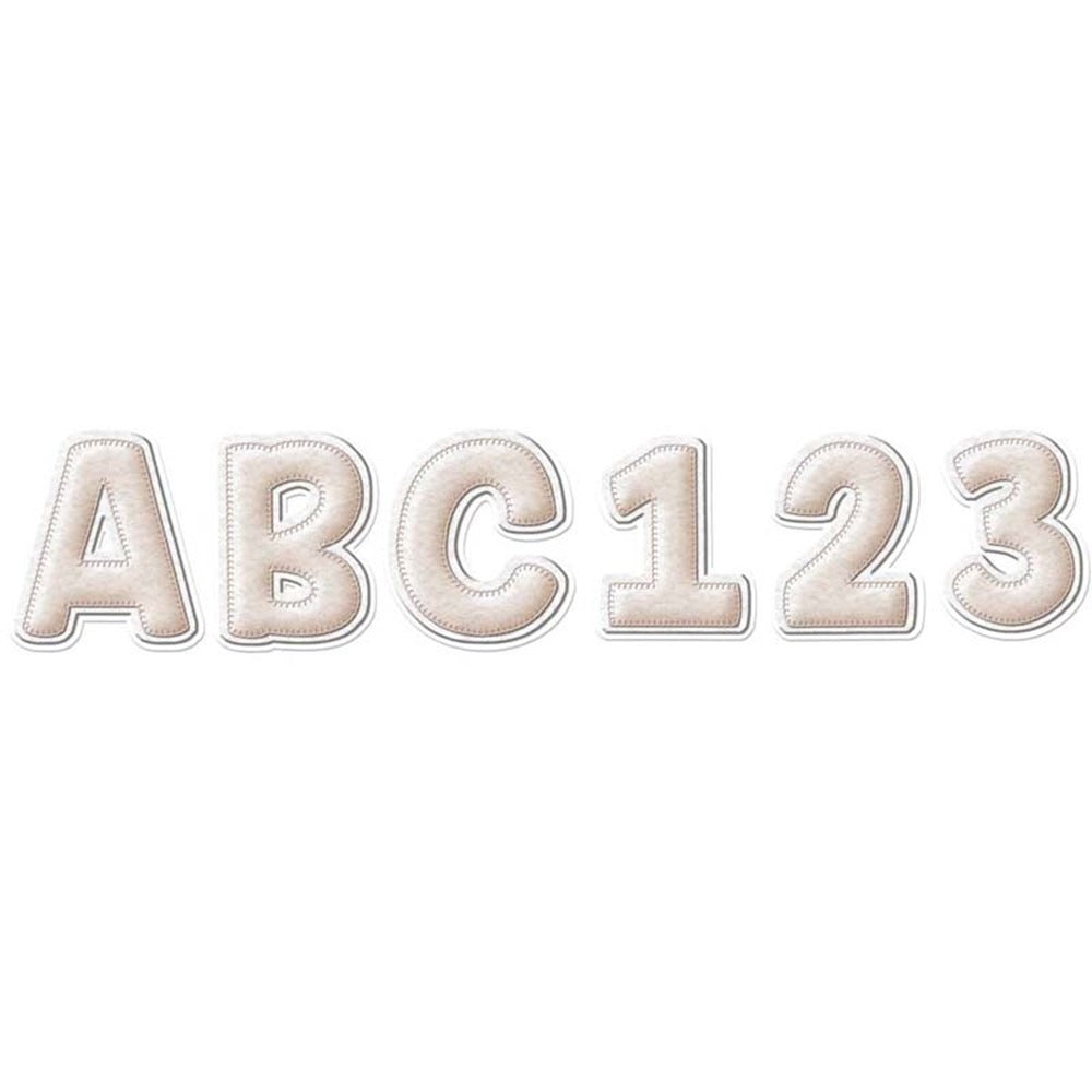 A Close-Knit Class Cream Felt Deco Letters, 179 Pieces MW-18911