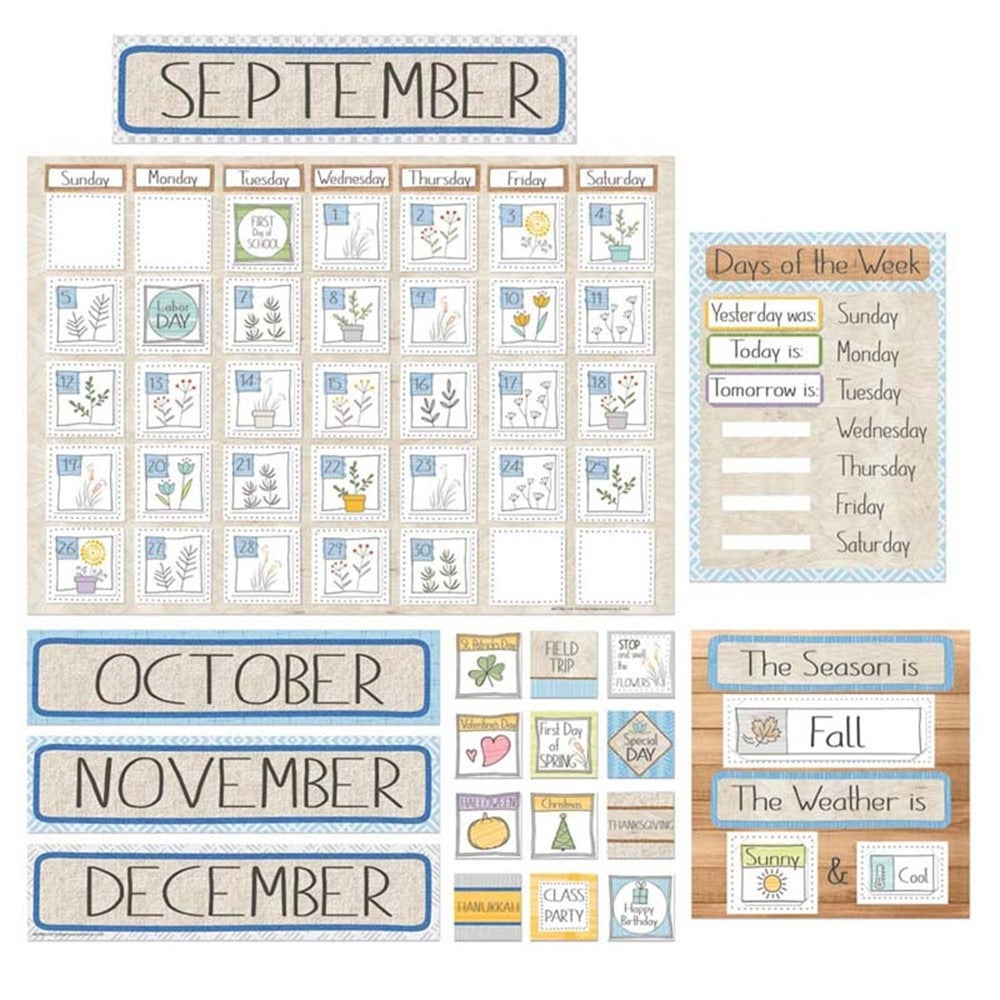 A Close-Knit Class Calendar Set Bulletin Board Set MW-18914