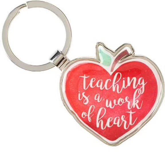 Teacher Heart Keyring W/Tin Teacher Heart Keyring W/Tin MW-19128