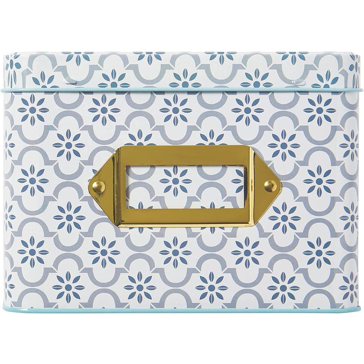 True Blue Tin Recipe Box MW-19139