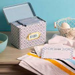 True Blue Tin Recipe Box MW-19139