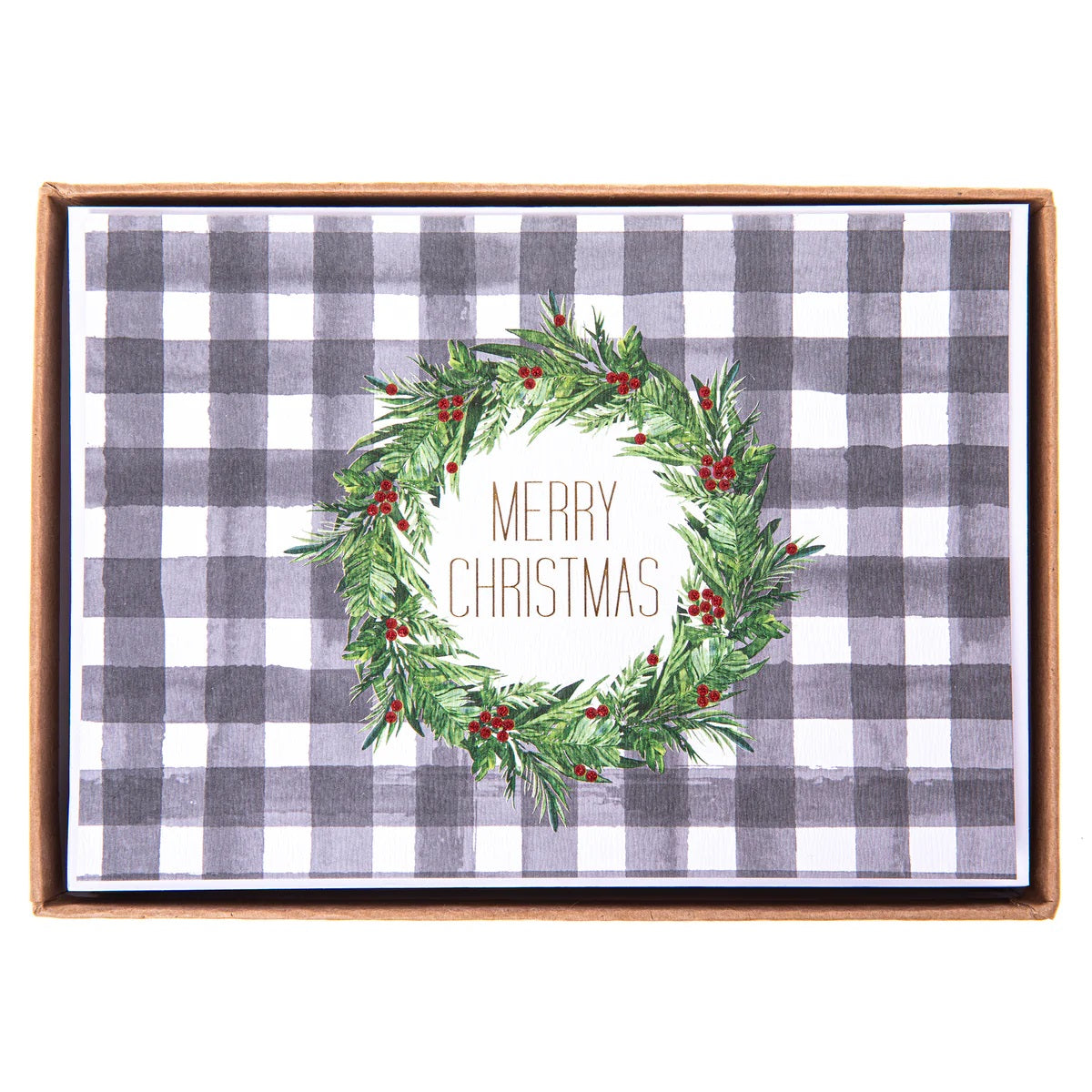 Holiday Boxed Cards Plaid MW-19206