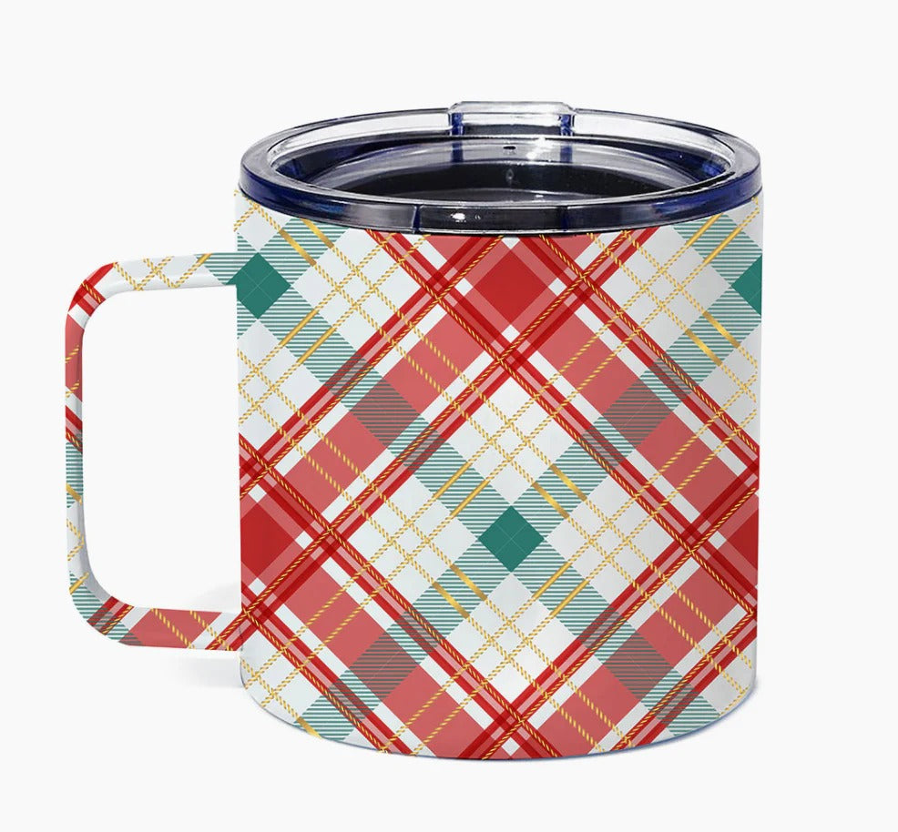 Plaid Insulated Travel Mug MW-19270