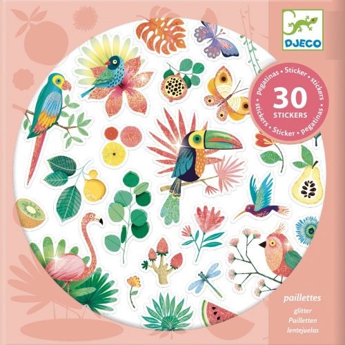 Set Of 30 Glitter Stickers: Paradise MW-19342_c93769d7-6468-4ccb-9363-1215034927bf