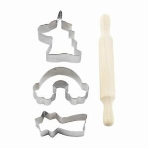 Mud Pie Mom & Girl's Baking Unicorn Cookie Cutter/Rolling Pin Set MW-19848