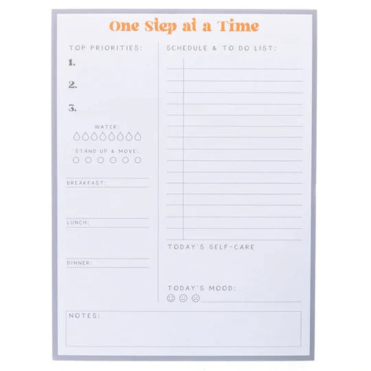 ONE STEP AT A TIME LARGE NOTEPAD MW-19857