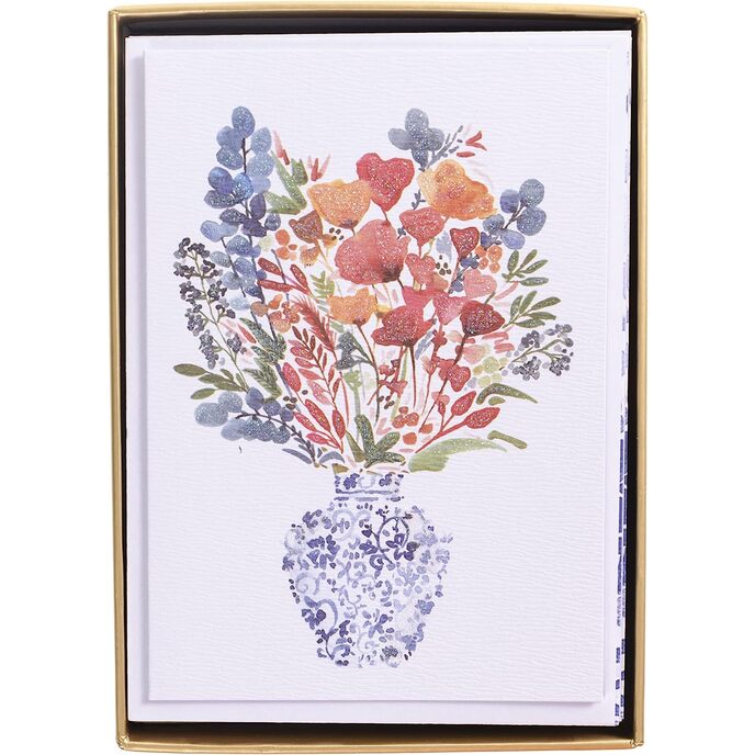 NOTECARDS FLOWER VASE MW-19864