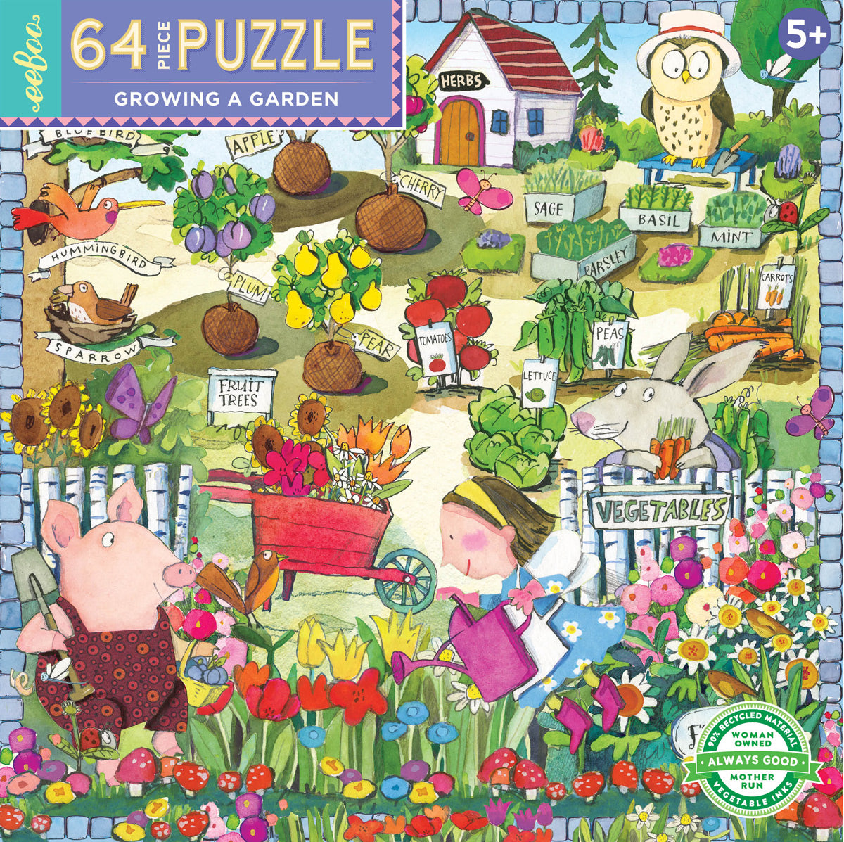 64 Pc Puzzle Growing A Garden MW-19872