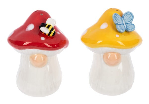 Gnome W/Mushroom Hat Salt & Pepper Shaker Set (2 Pc. Set) MW-20025