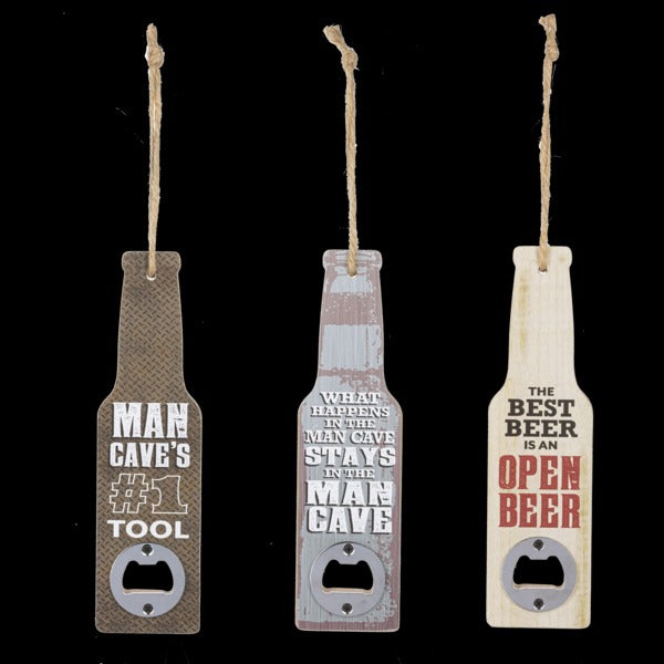 Man Cave Bottle Openers (6 Pc. Ppk.) MW-20029