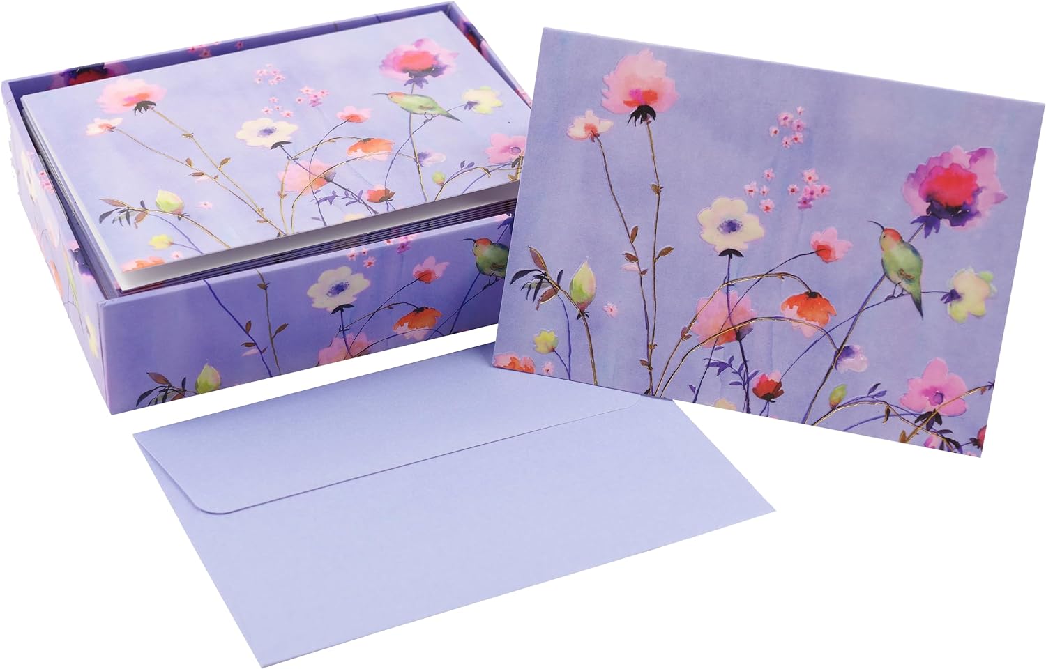 Lavender Wildflowers Note Cards (Stationery, Boxed Cards) MW-20032_3
