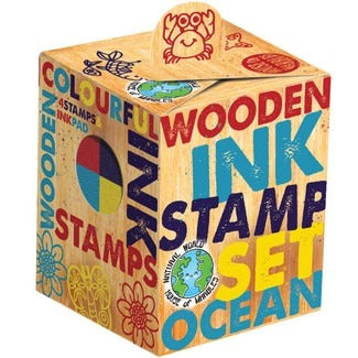 Mini Wood Stamp Set - Ocean MW-20154