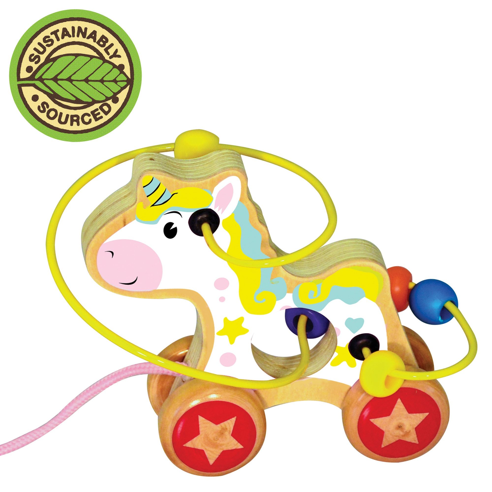 Unicorn Bead Maze Pull Along MW-20157