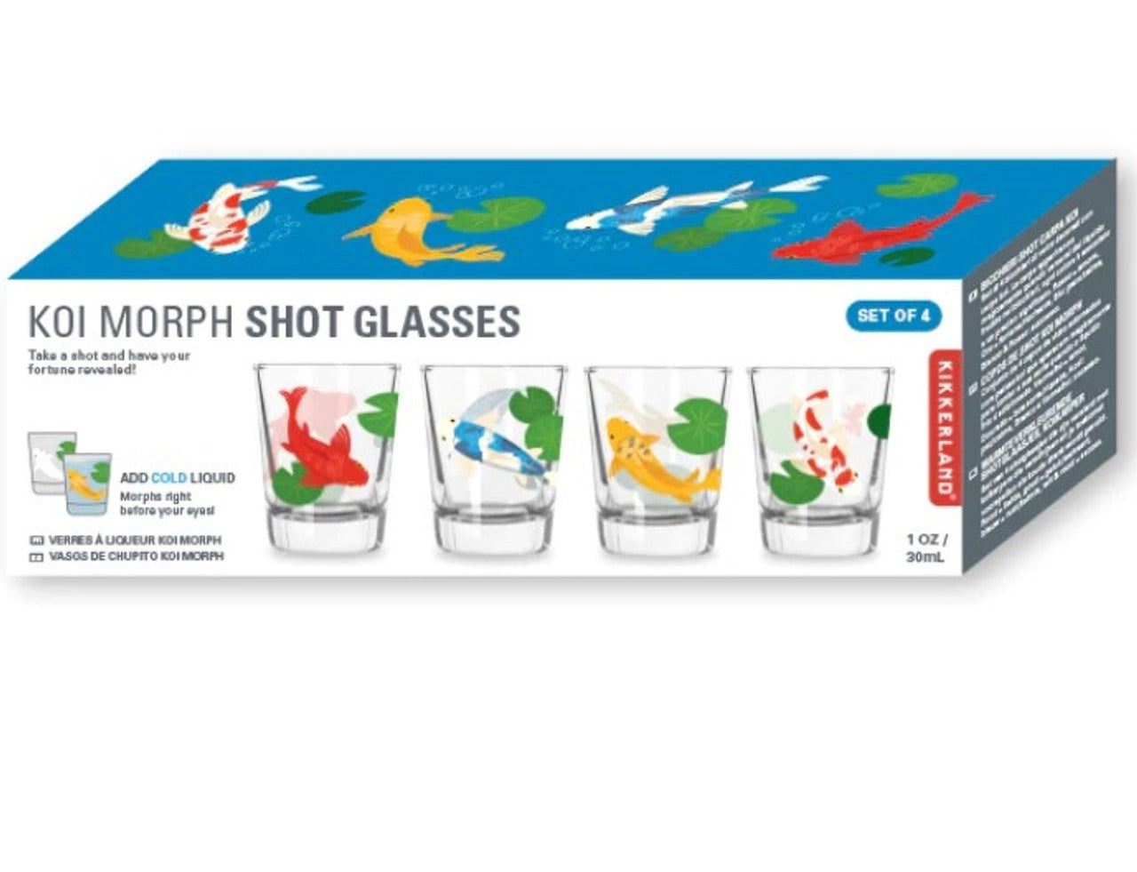 Take A Shot And Have Your Fortune Revealed! Set Of 4 Beautiful Shot Glasses Ador MW-20179