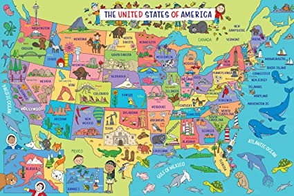 Peter Pauper Press Jumbo Floor Puzzle - Usa Map MW-20236