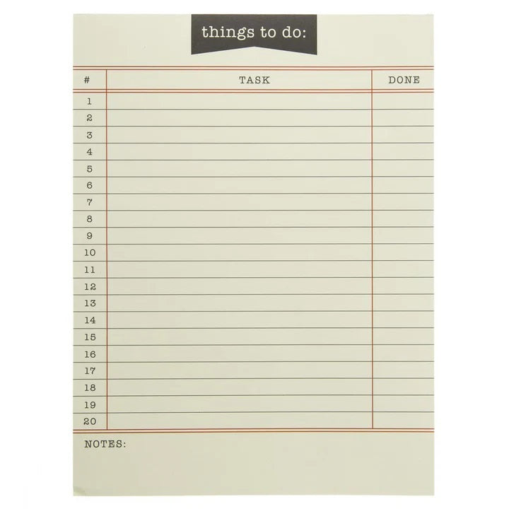 Things To Do Notepad MW-20364